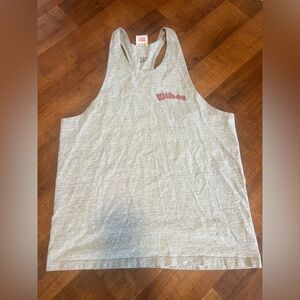 Wilson Light Gray Racerback Tank with Pink Logo